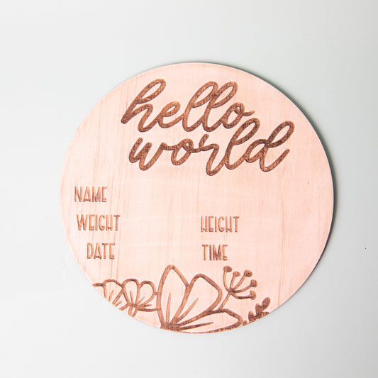 Birth Announcement Disc