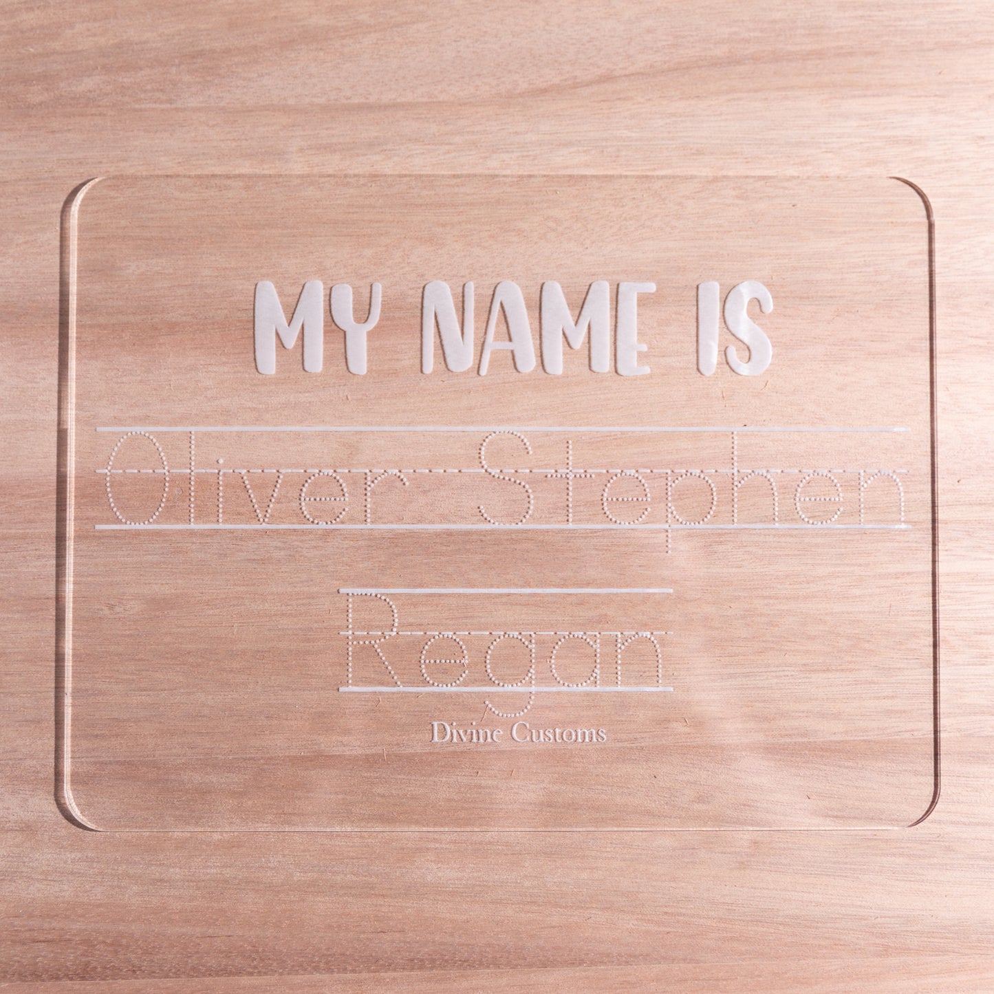 Acrylic Name Trace Sign