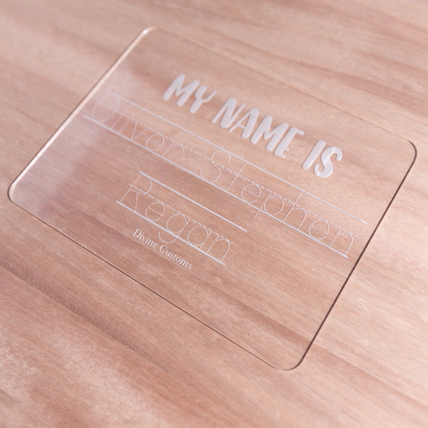 Acrylic Name Trace Sign